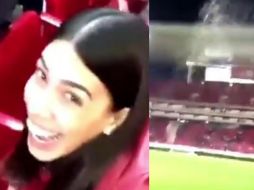 Las acciones fueron capturadas por una aficionada de nombre Andrea Buenrostro, quien grabó y subió las imágenes en sus 