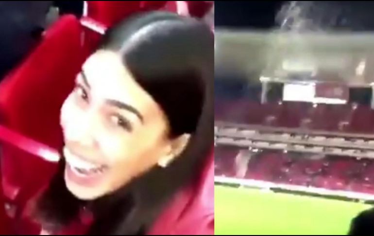 Las acciones fueron capturadas por una aficionada de nombre Andrea Buenrostro, quien grabó y subió las imágenes en sus 