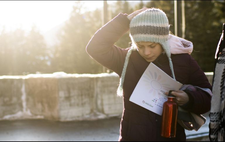 Greta Thunberg se encuentra en el Foro de Davos, en Suiza. La activista sueca ha discrepado de muchos aspectos de la política de EU, en particular de la decisión de salir del acuerdo climático de París. EFE/EPA/G. Ehrenzeller