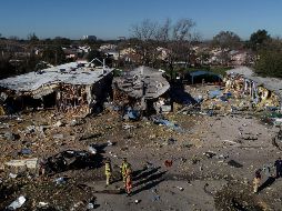 La explosión se escuchó y se sintió en toda la ciudad, dañando hogares aledaños. AP / Houston Chronicle / A. Vásquez