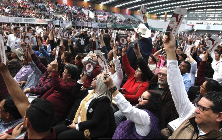 Asistentes al  VI Congreso Nacional Extraordinario de Morena en Ciudad de México. NTX/A. Guzmán