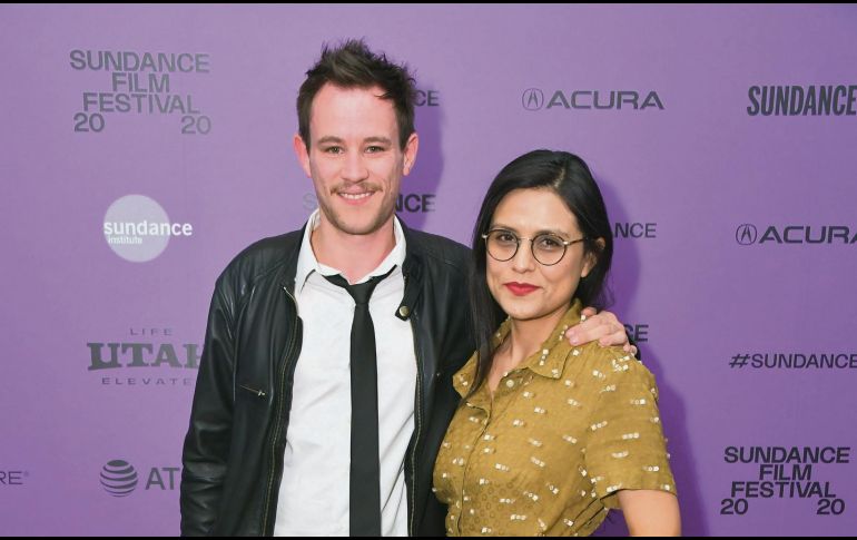 Participación. La ópera prima del cineasta capitalino Rodrigo Patterson compite en la Selección Oficial. En esta imagen es acompañado por Dilcia Barrera, programadora de largometrajes en Sundance. AFP
