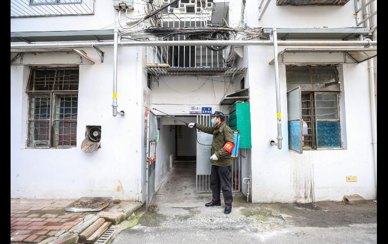 En un complejo de viviendas en Wuhan. AP/Chinatopix