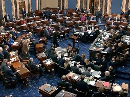 Tras la votación, el Senado entró en receso, con lo que se mantiene en suspenso cuándo se producirá la votación sobre la absolución o no de Trump. AP/Senate Television
