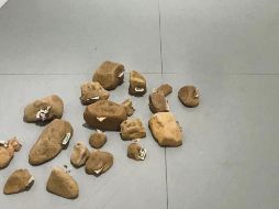 Algunas de las obras que conforman la exposición “Cartas sobre la mesa”, de la artista Sara Ramo. ESPECIAL