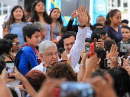 López Obrador estuvo en Campeche. NOTIMEX/J. Lira