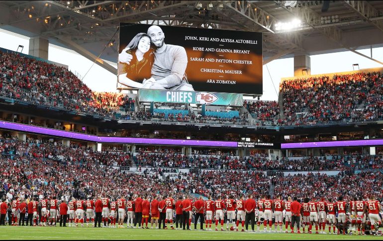 Homenaje a Kobe Bryant. AFP