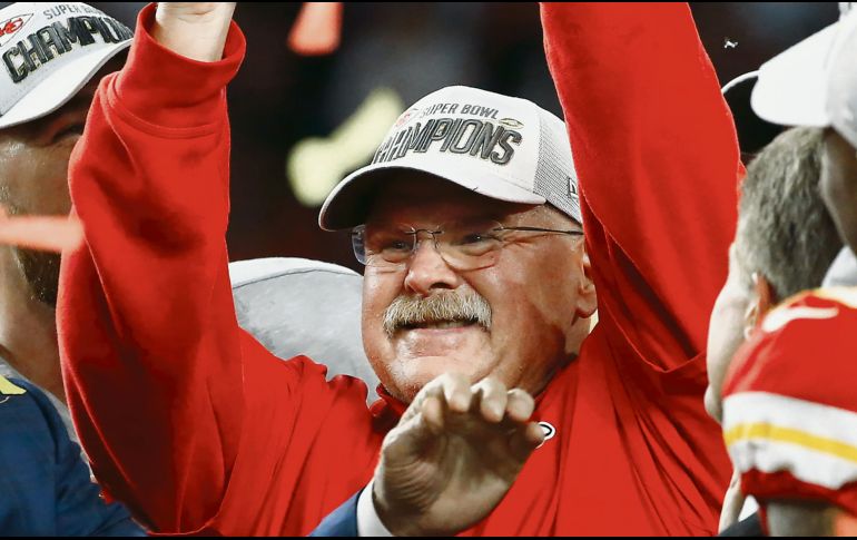 Para el recuerdo. A Reid se le había negado la oportunidad de ganar un Super Bowl hace 15 años con los Eagles de Filadelfia. EFE / L. Smith