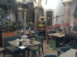Derrumbe en restaurante de Tlaquepaque deja dos heridos