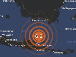 El sismo se registró la tarde de este miércoles en el Mar de Java. TWITTER / @SkyAlertMx