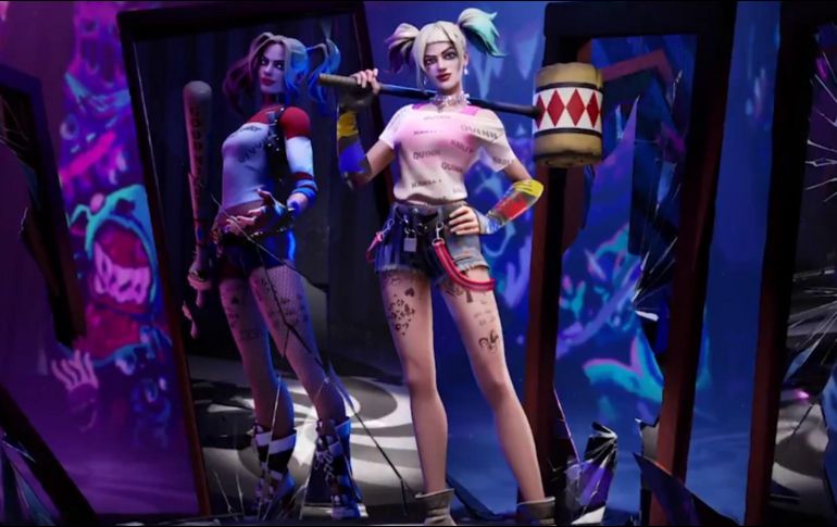 El diseño de “Harley Quinn” en su versión para el juego, fue creado por Paul Dini y Bruce Timm.  TWITTER / @Fortnite_ES