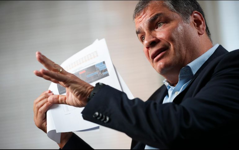 Correa  tiene varios casos por malversación de fondos públicos y una decena de quejas judiciales por acusaciones de vulneración de derechos humanos. AP/F. Seco