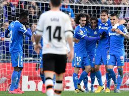 Con este triunfo, Getafe llegó a 42 unidades y continúa soñando con dar la sorpresa en el torneo español. AFP / J. Soriano