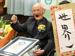Watanabe, casado y con cinco hijos, mantiene el buen humor a pesar de su avanzada edad. AFP/2019 Guinness World Records