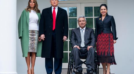 Lenín Moreno se convirtió en el primer presidente de Ecuador que visita la Casa Blanca en 17 años. EFE/J. Lo Scalzo