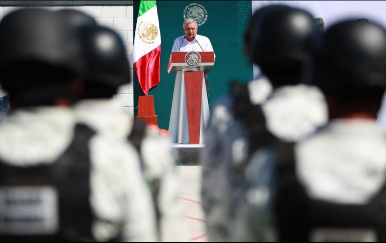 López Obrador pide a los habitantes confiar en dicha corporación; y a los efectivos, desempeñar de manera efectiva su labor. NTX