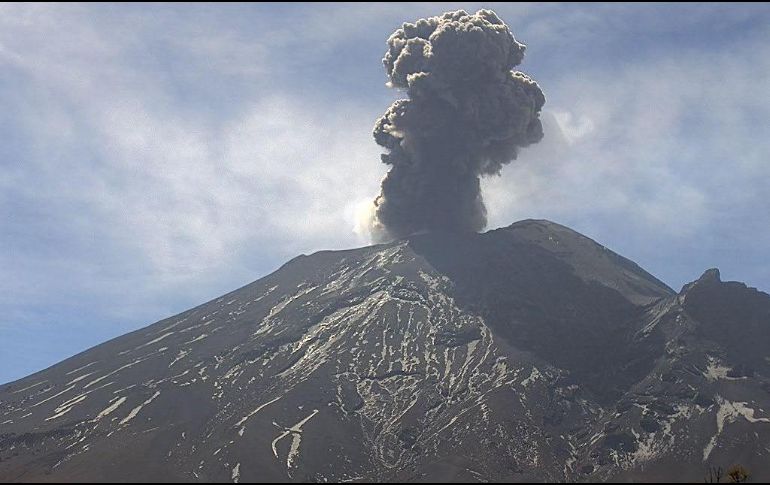 El Semáforo de Alerta Volcánica del Popocatépetl se mantiene en Amarillo Fase 2. TWITTER / @CNPC_MX