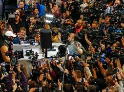 LeBron James, uno de los capitanes, en conferencia de prensa antes del partido. EFE/N. Dinuzzo
