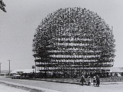 Pabellón monumental para la Feria Mundial del Folclore Guadalajara 72. Autor: Fabián Medina Ramor. 1972. ARCHIVO / Fabián Medina Ramos