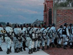 Luis Crescencio Sandoval indica que las instalaciones de los cuarteles de la Guardia Nacional son instalaciones con un modelo similar. NTX / ARCHIVO