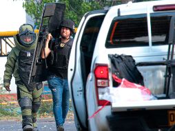 Al menos 13 personas resultaron heridas y fueron trasladadas a varios hospititales de la zona. AFP/S. Mendoza
