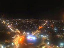 La luz en el cielo también fue visible en Guadalajara. TWITTER/@webcamsdemexico
