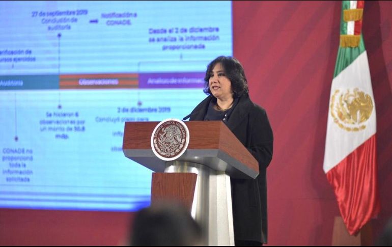 De acuerdo con Irma Eréndira Sandoval, no están ''en tiempo de abrir una posible denuncia'', debido a que se encuentran ''muy avanzados en el análisis del seguimiento de la auditoría'' cuyo proceso concluyó el pasado 2 de diciembre. TWITTER / @SFP_mx
