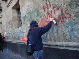 Polevnsky rechazó las pintas y pidió a las femnistras 