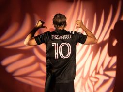 Rodolfo Pizarro presume su nuevo número. TWITTER / @InterMiamiCF