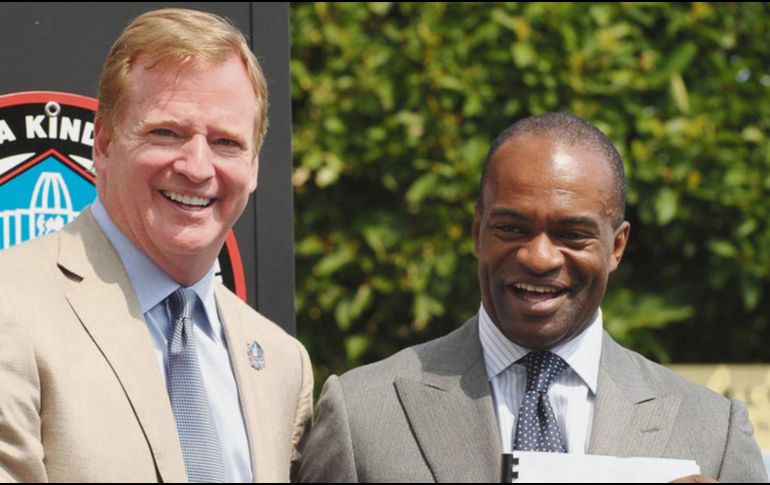 Viejo. Roger Goodell (izq.) y DeMaurice Smith firmaron el actual acuerdo en 2011. ESPECIAL