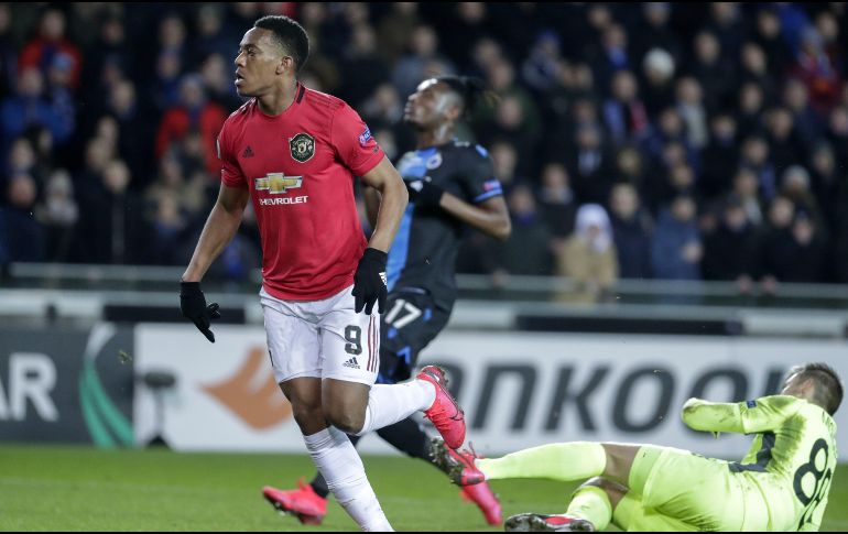 Anthony Martial logró poner el empate al minuto 36. EFE / S. Lecocq