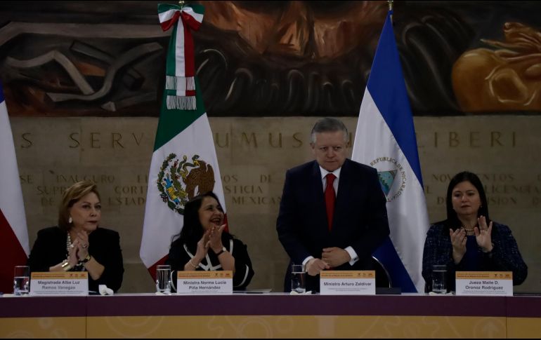 Arturo Zaldívar señaló que todas las trabajadoras del Poder Judicial Federal podrán sumarse al movimiento con total libertad. NTX / P. Hidalgo