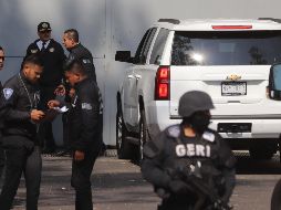 El convoy que traslada a los presuntos homicidas de la menor Fátima llega este viernes al Reclusorio Oriente, en la Ciudad de México. EFE/J. Pazos