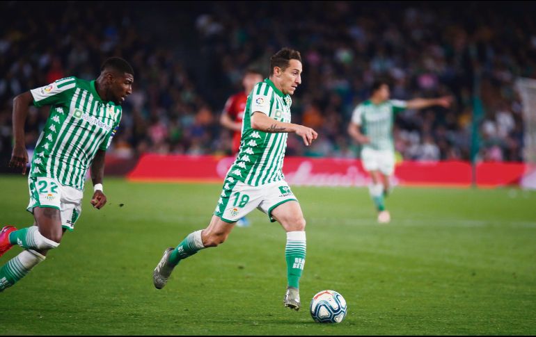 Andrés Guardado disputó 87 minutos ayer en la igualada ante el Mallorca, luego de haberse perdido un par de encuentros por una lesión muscular. TWITTER/@realbetis