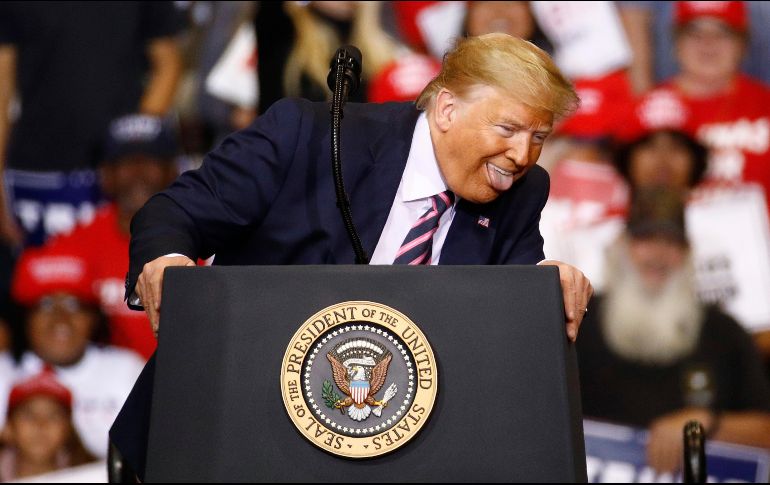 Donald Trump, ayer en un acto para ganar votos en Las Vegas. AP/P. Semansky