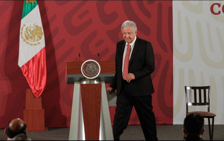 López Obrador señaló que había contratos de 50 mil elementos de policías particulares privadas. NTX / R. Solís