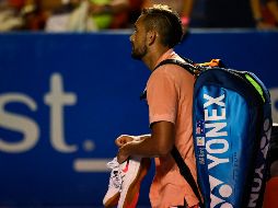 Kyrgios, quien se ausentó de los torneos de Delray Beach y Nueva York, llegó con la ilusión de repetir en el trono en Acapulco, pero no fue posible. AFP/P. Pardo