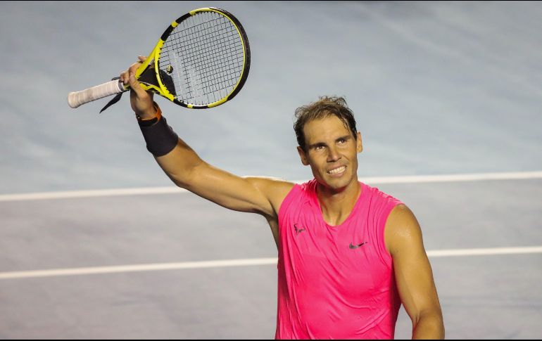 Rafael Nadal se impuso por 6-3 y 6-2 a Andújar en una hora y 31 minutos de acción en el Estadio de Mextenis. EFE
