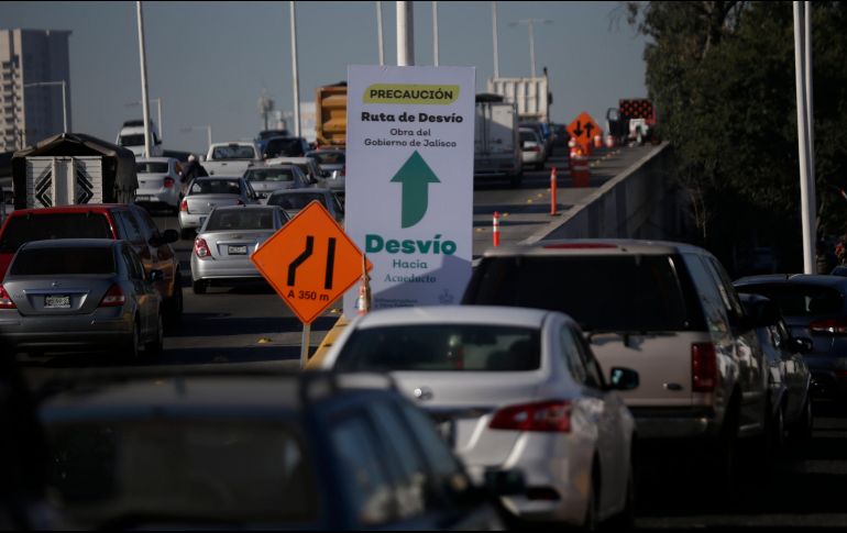 Obras del Peribús complican la circulación por tramos del Periférico. EL INFORMADOR/ARCHIVO
