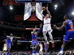 DESTACADO. Tobias Harris (#12) aportó 34 puntos para la victoria de los Sixers. AP