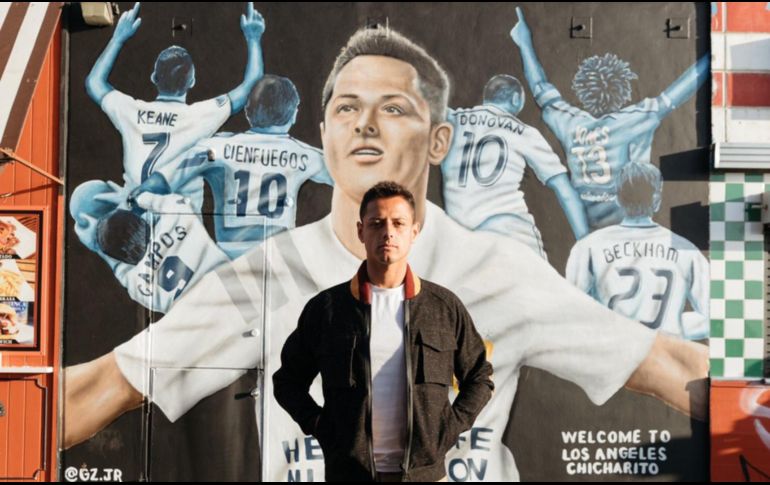 CHICHAROMANÍA. Las esperanzas del aficionado del LA Galaxy pasan por el máximo goleador del Tri, Javier Hernández. TWITTER/@LAGalaxy