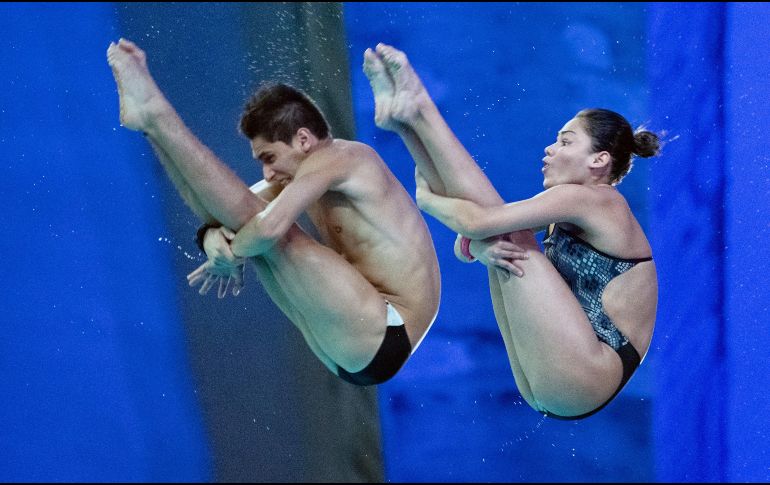 Los clavadistas consiguieron 311.10 puntos en esta prueba. AP/P. Chiasson
