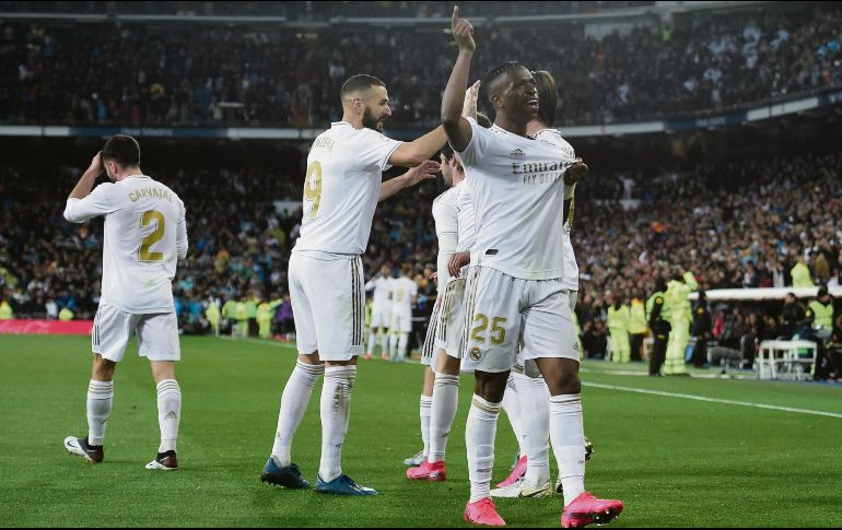 Silencio. Vinícius Júnior calló por un momento a sus críticos luego de haber marcado el primer gol de ayer. AFO/O. DEL POZO