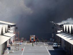 El siniestro provocó una enorme columna de humo, fácilmente visible desde varios puntos de Santiago. AFP/Y. Yankovic-ATON Chile