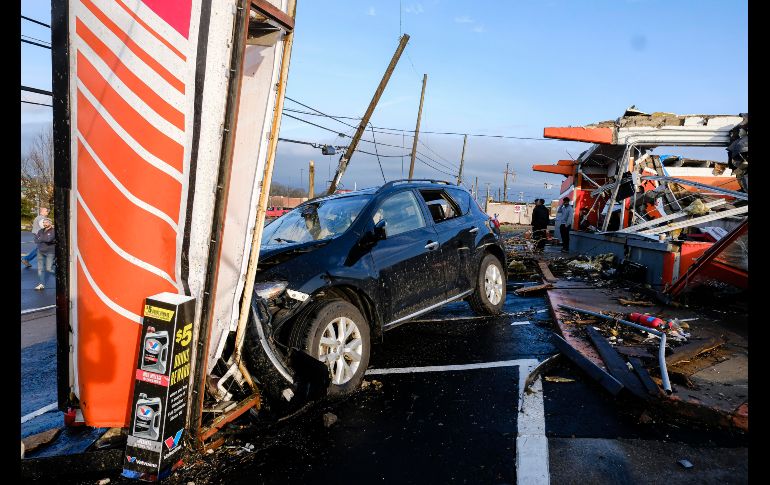 Así amaneció el barrio histórico de Germantown en Nashville. EFE/EPA/R. Musacchio