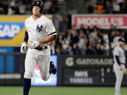 Aaron Judge no ha podido batear en el terreno de juego desde el comienzo de los entrenamientos de primavera. TWITTER / @Yankees_Beisbol