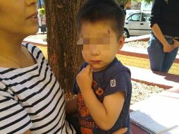 Luego del rescate el menor únicamente presentó algunos rasguños. ESPECIAL / Policía de Guadalajara