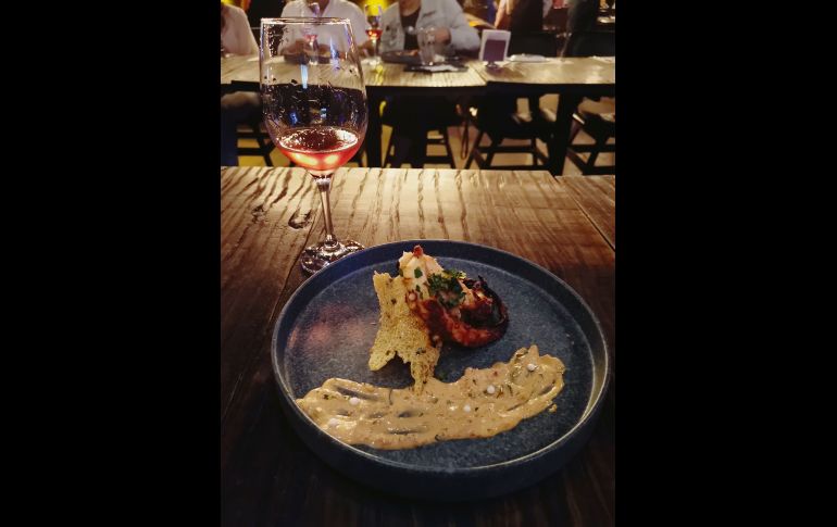 Segundo plato. Pulpo a las brasas.