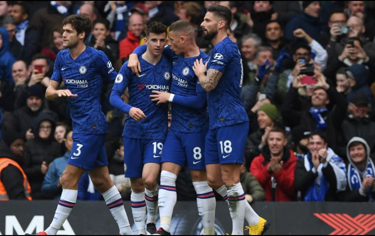 Chelsea dominaron de principio a fin al Everton y dieron una de sus mejores imágenes en lo que va de temporada. EFE / N. Hall