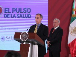 Hugo López-Gatell, subsecretario de Prevención y Promoción de la Salud, habla durante la conferencia matutina del Presidente Andrés Manuel López Obrador. NTX/G. Durán